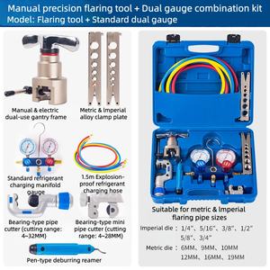 Herramienta de Abocardado Universal para Aire Acondicionado Powerlift TS043, Juego de Manómetros para Bomba de Vacío, Estuche Rígido de Aleación de Aluminio, OEM, para Uso Doméstico - Product Image 5