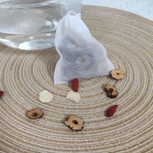 15*20cm <b>Small</b> Custom <b>White</b> Disposable Tea Filter <b>Bag</b> Non-Woven Fabric Drawstring Beverage Packaging Beverage Industry - Product Image 3