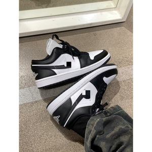 Chaussures de basketball unisexes basses authentiques <span class=keywords><strong>AJ1</strong></span> de Putian, semelle extérieure en caoutchouc, couleurs Air Force Blue, Smoke Gray, Black-and-White Panda pour 1 - Product Image 4