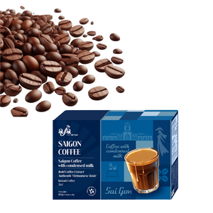 Café Saigón bajo en Moq con leche condensada Café instantáneo Robusta bajo en calorías Etiqueta privada Proveedor de Vietnam Muestra gratis - Product Image 1