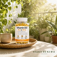 Capsules de vitamine D3 K2 B12 en gélules molles, soutien osseux, cardiaque et immunitaire, complément alimentaire, marque privée OEM ODM