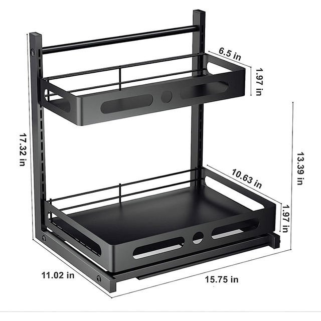 High Quality Control Pull Out Drawer Sink Cabinet Multifunction Kitchen Spice Organizer Cabinet Rack