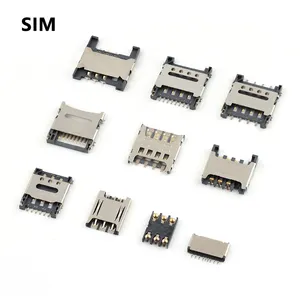 6/6+1/7/8 Pin Plastic Sim Card Holder Socket 6pin push in push-push type Nano sim socket sim card connector