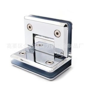 Stainless Steel 90 Degree Double Leaf Glass <b>Door</b> Hinge For Shower Enclosure Frameless Minimalist Design - Product Image 4