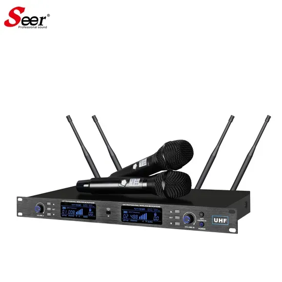 Seer Audio Long Range UHF Wireless Microphones Professional Audio Digital Amplifier Handheld Bluetooth USB Wi-Fi Stereo