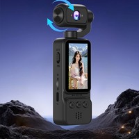 Caméra d'action portable 4K Ultra HD avec Wi-Fi, vision nocturne, objectif rotatif à 180 degrés, anti-tremblement, caméscope Vlog pour la randonnée et les voyages