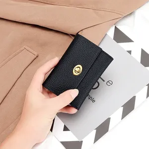 AndoBag - Tarjetero para Mujer, Piel de Vaca Genuina, Cartera Pequeña y Corta, Monedero de Cuero Completo, Diseño Simple y Moderno, 2060 - Product Image 3