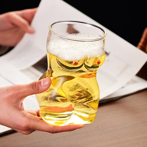 Vaso de Vidrio Transparente de Borosilicato de 650 ml, Diseño Sexy con Forma de Cuerpo, Taza de Cerveza Gruesa para Hombres y Mujeres, Artículos para Fiestas - Product Image 4