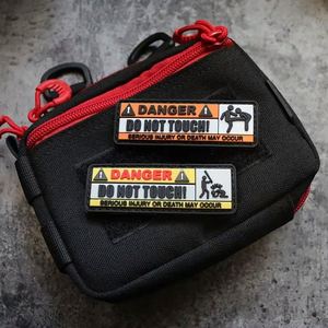 Parches de advertencia 3D de PVC OEM, diseño 'No toques mi bolso', con cierre de gancho y bucle, para pedidos al por mayor a precio mayorista, suministro - Product Image 3
