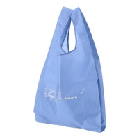 Sac de courses pliable et réutilisable en RPET, taille moyenne, ouverture supérieure, avec logo personnalisé, écologique, en polyester recyclé