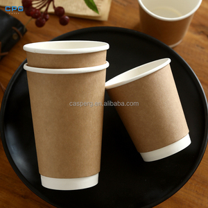 Factory Wholesale BPA Free Food Grade <b>PLA</b> Lined Paper Cups 8oz 12oz 16oz Disposable Tea Cups Biodegradable Paper Cups - Product Image 3