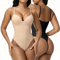 Body sculptant intégral sans couture pour femme, haute élasticité, bretelles réglables, effet push-up fessier, avec soutien-gorge intégré