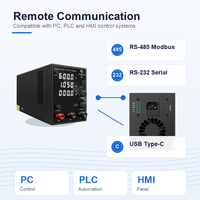 Alimentation électrique régulée en courant continu programmable et réglable, 600V, pour utilisation en laboratoire, deux interfaces de communication, entrée AC 220V.