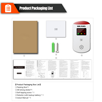 Détecteur de gaz pour usage domestique, détecteur de fuite de gaz, détecteur de gaz GPL/gaz naturel avec affichage vocal de la concentration de gaz