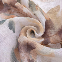 Rideaux en tissu polyester personnalisé Innermor, motif floral jacquard transparent brûlé pour la fenêtre du salon