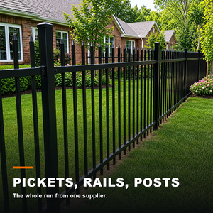 Ornamental Aluminum Picket <b>Fence</b> Panels Decorative Spear Head Security Boundary Fencing <b>for</b> Government Infrastructure Projects - Product Image 4