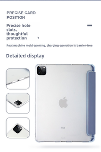 Custodia custodia per Tablet protettiva per iPad Pro 11 Air <span class=keywords><strong>4</strong></span> 5 generazione con Slot per penna Tpu in pelle Y Fold Ant - Product Image 5