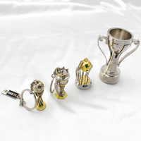 Mini trophée de football de la ligue de championnat de football, souvenir, breloques pour sac, décoration, pendentif, porte-clés en métal pour cadeaux