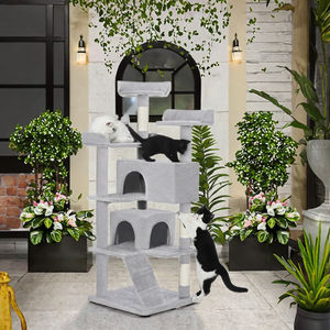 54 في ضوء رمادي داخلي متعدد المستويات شجرة القط 2 كوندو أثاث مركز النشاط السيزال الخدش المشاركات مضحك الكلاسيكية - Product Image 3