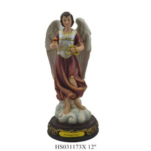 Nouvelle statue d'archange Gabriel en résine personnalisable de 30 cm, or blanc, divin bébé Jésus, Vierge <span class=keywords><strong>Marie</strong></span>, objet de collection catholique - Product Image 2