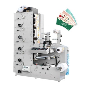 Macchina per la stampa di etichette a 5 colori per caffè tazza di carta macchina da stampa <span class=keywords><strong>Flexo</strong></span> e fustellatrice di grandi dimensioni - Product Image 1