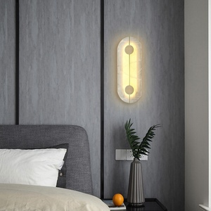 Bedroom Living Room <b>Bedside</b> <b>Light</b> Hotel Room Aisle Alabaster Marble <b>Wall</b> Lamp - Product Image 6