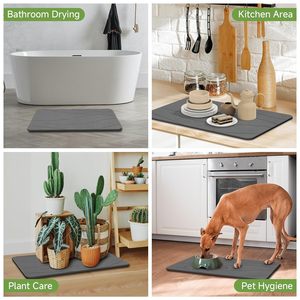 Alfombra de Baño Moderna Súper Absorbente Antideslizante, Alfombra de Baño de Tierra de Diatomeas Personalizada con Diseño Contemporáneo - Product Image 5