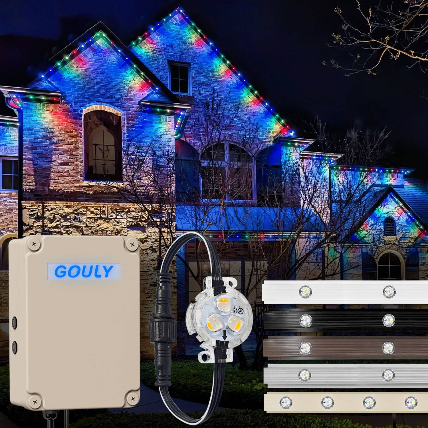 Permanent Lights Outdoor Aluminum Track Wifi Controller Single Color Rgbw 12v Pixel Led Light Led Permanent Outdoor Lights