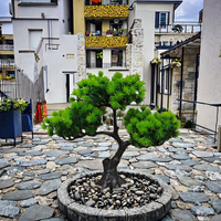 Künstlicher Japanischer Kiefern-Bonsai aus Kunststoff für Heimdekoration, Zen-Garten, Schreibtisch, Festliche Anlässe, Valentinstag, Weihnachten, Neujahr GU YKS008