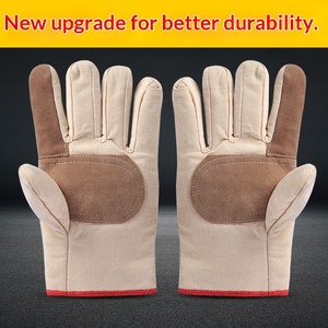 قفازات عمل محسنة ذات طبقة مزدوجة سميكة من القماش الكامل، مقاومة للتآكل وعازلة للحرارة - Product Image 5