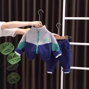 Completo Invernale in Cotone per Bambini 2024, Nuovo Stile, 1-3 <span class=keywords><strong>Anni</strong></span>, Set Due Pezzi Foderato in Pile, Esclusiva Transfrontaliera - Product Image 4