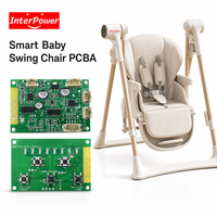 Chaise à bascule intelligente pour bébé PCB IR 433 2.4G Solution PCBA à télécommande Balançoire multi-vitesses Minuterie musicale Appareil de maternité OEM ODM