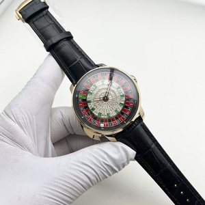 Orologio Meccanico Automatico di Lusso da Uomo <span class=keywords><strong>46mm</strong></span> Analogico in Acciaio Inossidabile con Cinturino in Pelle di Coccodrillo Design Disco da Casinò Movimento NH35 - Product Image 2