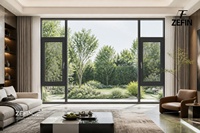 Ventana Abatible de Aleación de Aluminio con Aislamiento Térmico, Serie 81, con Triple Acristalamiento y Control de Insectos, Económica