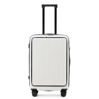 Maleta Rígida de Mano ABS+PC con Apertura Frontal, Puerto USB, Candado TSA, Ruedas Giratorias, Fabricante OEM ODM, Proveedor Mayorista con Logotipo Personalizado
