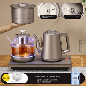 Bouilloire électrique sans fil en verre borosilicate 1,2 L, pour la préparation du thé, arrêt automatique, contrôle multi-températures, protection contre la surchauffe, 1350 W, 5 - Product Image 3