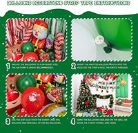 Vert Rouge Blanc Ballons Père Noël Bonhomme De Neige Feuille Décorations De Noël Ballon Ensemble Joyeux Noël Ballon Arc Guirlande Kit noël