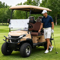 Voiturette de golf électrique tout-terrain populaire de style américain 4 places avec rangement supplémentaire et options de peinture illimitées pour la chasse