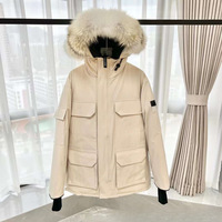 Veste longue style parka en duvet de canard blanc à 80 %, veste chaude