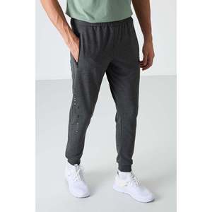 Pantalon de jogging pour homme Rory en mélange anthracite, taille élastique, décontracté, respirant, coupe ajustée - Product Image 6