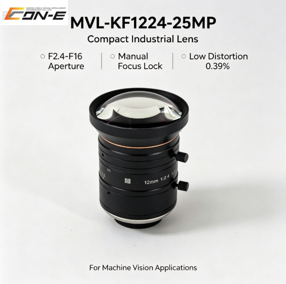 MVL-KF1224M-25MP Industrial Lens Machine Vision Lens High Resolution 25MP Fixed Lens for Industrial Inspection Camera Syst