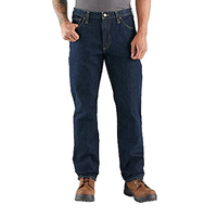 Jean en denim robuste et décontracté pour homme, coupe droite, taille mi-haute, délavage moyen, lavable, 38W X 30L