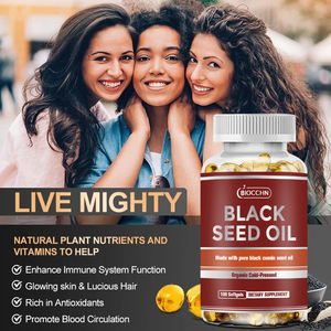 Oem Premium Zwarte Zaadoliecapsules-Koudgeperste Nigella Sativa Helpt Bij De Spijsvertering, Immuunondersteuning, Hersensupplement - Product Image 3