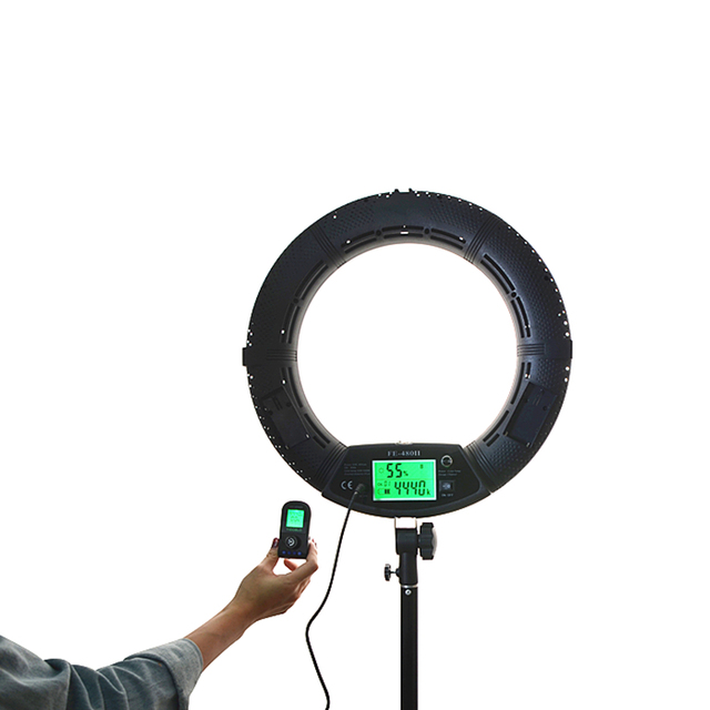 FE-480II Bi-color Photo Studio Ring Light 96W 3200K-5600K LED Video Light Lamp Photographic Day Lighting