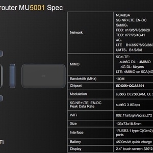 ZTE MU5001 Wimax Router Router 5ghz Router Price Good Quality 5g USB <b>Modem</b> - Product Image 6