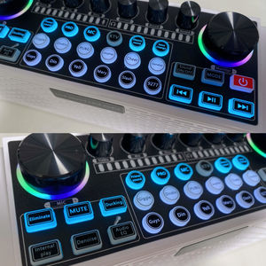 Fiesta en casa Estudio profesional Interior Exterior BT <span class=keywords><strong>Tarjeta</strong></span> de sonido con micrófonos inalámbricos Karaoke barato Barra de sonido Altavoz - Product Image 5