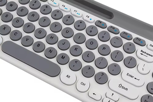 Wireless Dual Mode Rechargeable Keyboard and Mouse Set Punk Retro Round Business <b>Office</b> <b>Computer</b> Keyboard No reviews yet - Product Image 3