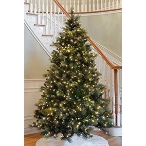 Árbol de Navidad Artificial de 6/7.5 Pies, Blanco, Preiluminado, Mezcla de PE y PVC, con Estándar CE ROHS - Product Image 2
