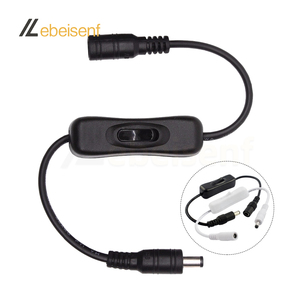 Hot 304 <strong>Rocker</strong> <strong>switch</strong> With Male and Female 5.5*2.1mm DC Plug Connector 22AWG Wire LED Desk Lamp <strong>Light</strong> Strip 5V 12V 24V 72W On Of - Product Image 1