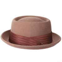 Logo personnalisé Accessoires pour cheveux Unisexe Vintage Large Bord Chaud Laine Fedora Chapeau Ceinture Panama Chapeau Feutre Jazz Chapeau pour Hommes Femmes